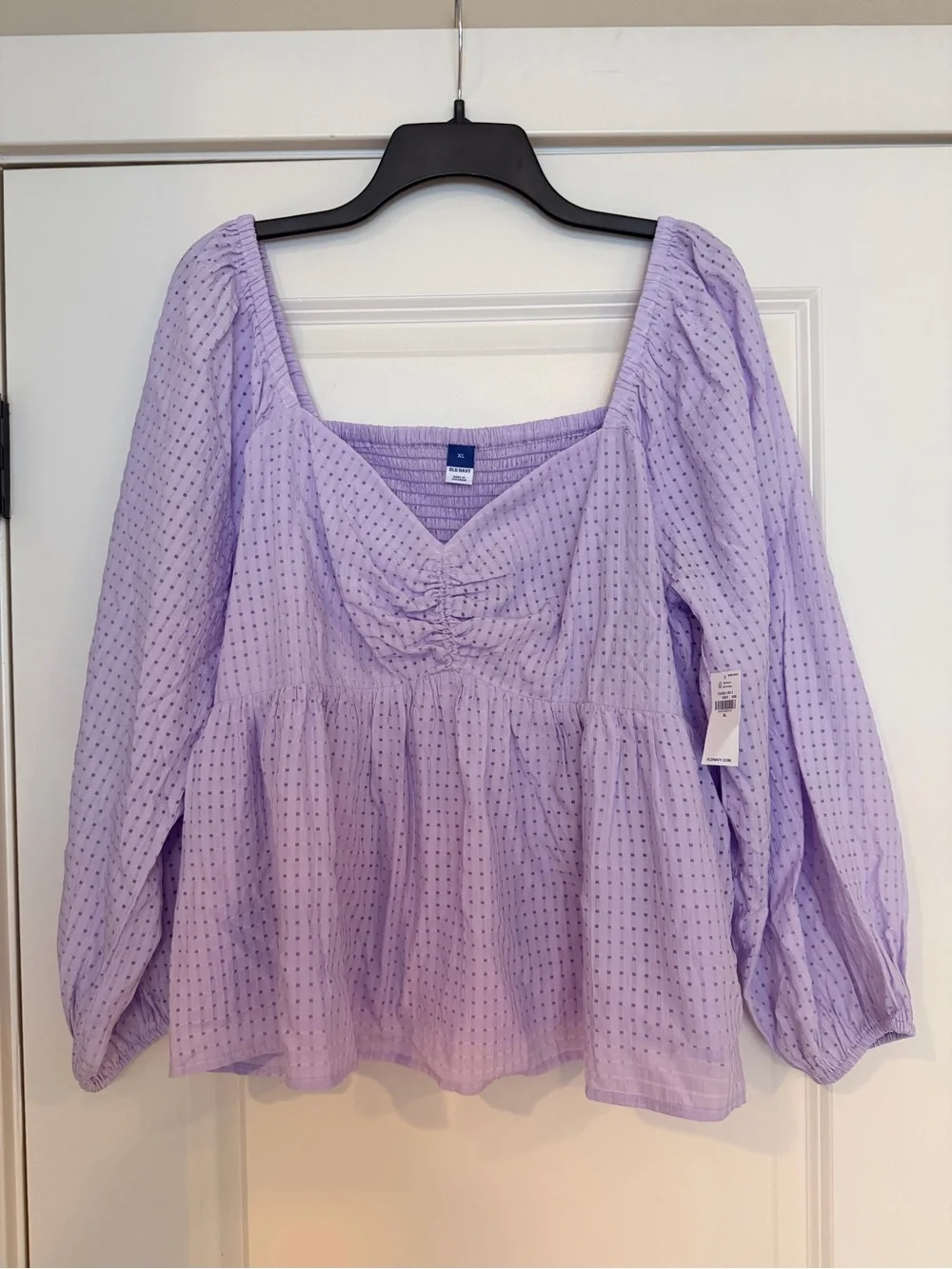 Old Navy Lilac Square-Neck Peasant Blouse